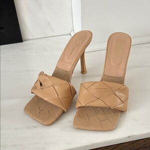 Forever woven square toe sandals